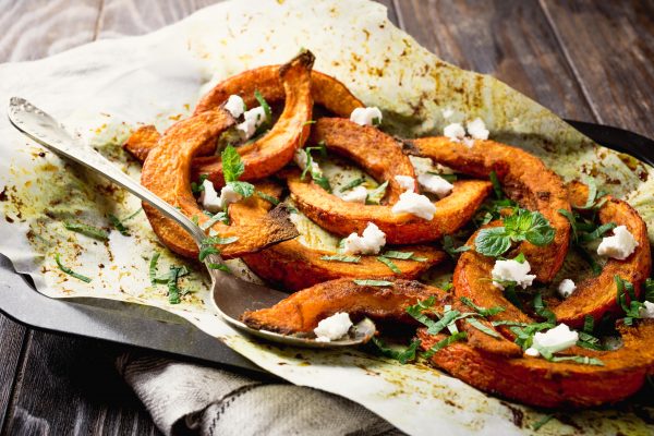 Zucca al forno timo e feta