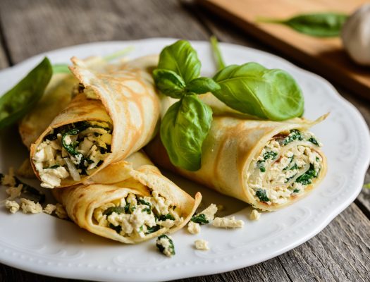 Crepes salate ricotta e spinaci