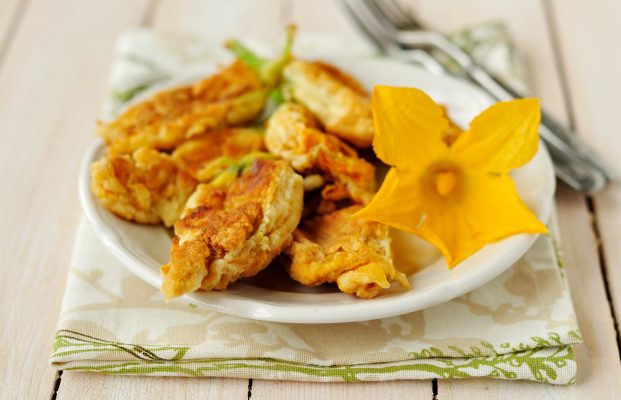 Fiori di zucca in padella